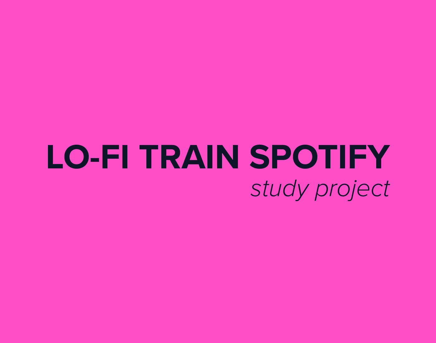 Lo-fi train spotify study project